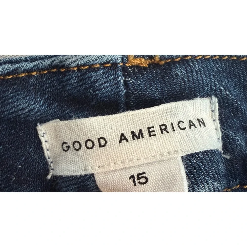 Good American Good Skinny Jeans Size 15 Indigo Dark Wash Cashmere Blend GPSK336T - Picture 2 of 7